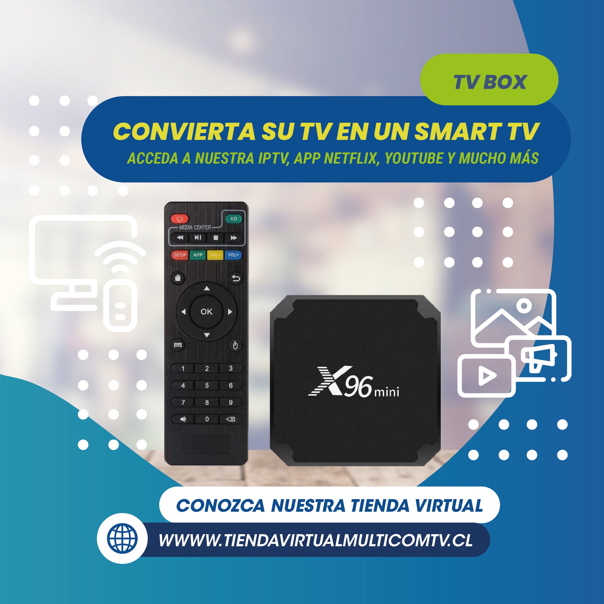 Smart Tv Box Tv Accesorio Compatible con Hd 6k H616 Decodificador para  Android 10.0